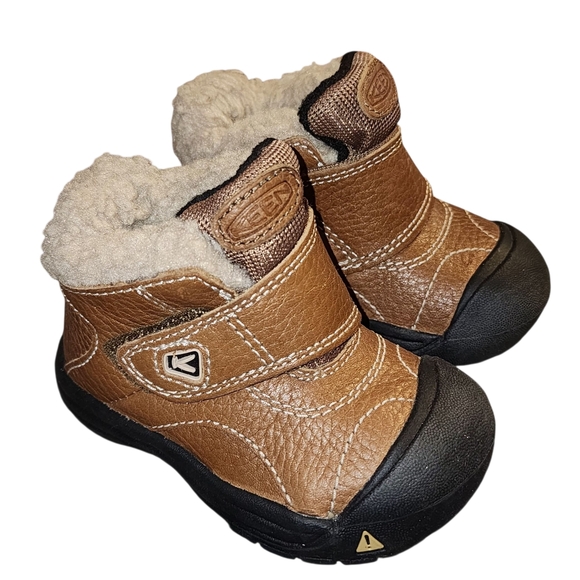 Keen Brown & Black Kids' Kootenay Boots Size 5T - Picture 1 of 6